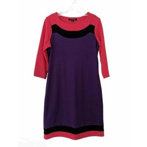 Sharagano Purple and Red Heavy Weight Stretch Dress Size 8